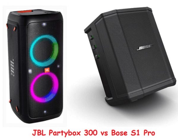 So sánh loa JBL Partybox 300 vs Bose S1 Pro