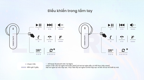 Tai nghe Bluetooth Alpha Works Curve 100 dễ dàng điều chỉnh