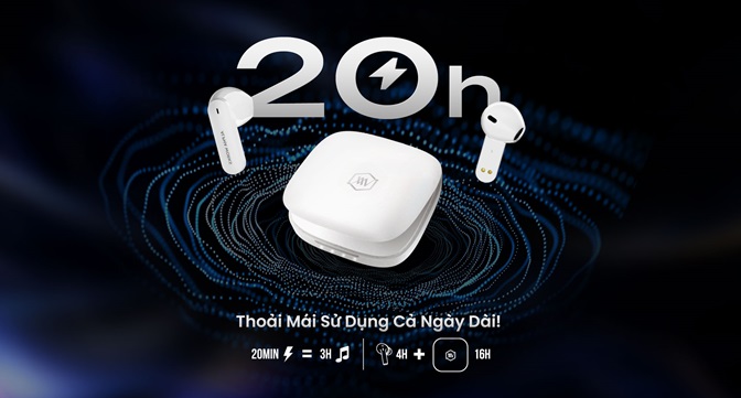 Tai nghe Bluetooth Alpha Works Curve 100 thời lượng pin dài