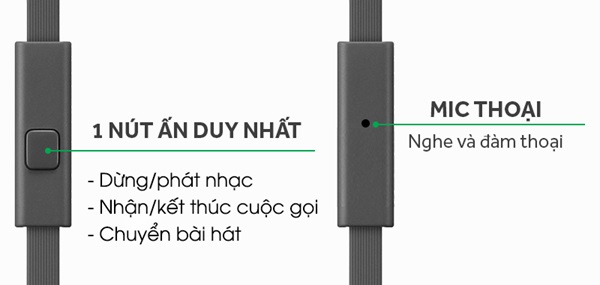 Tai nghe Sony MDR-XB550AP phím bấm tiện lợi