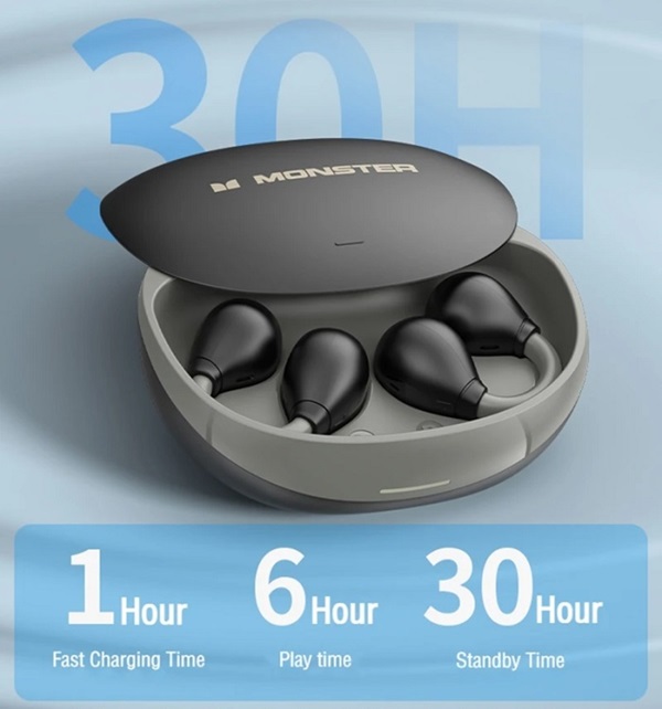 Tai nghe Monster Open-Ear AC500 thời lượng pin ấn tượng